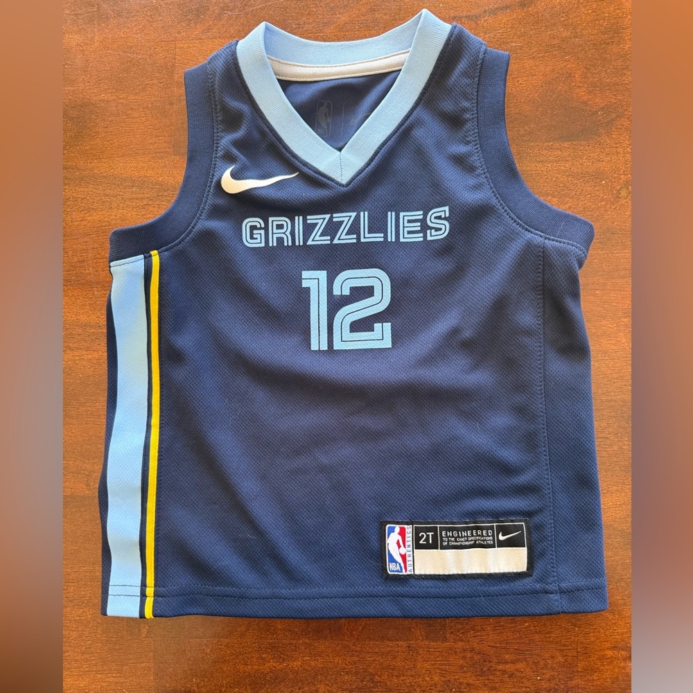 Memphis Grizzlies NBA Blue Authentic Jersey Size 2T